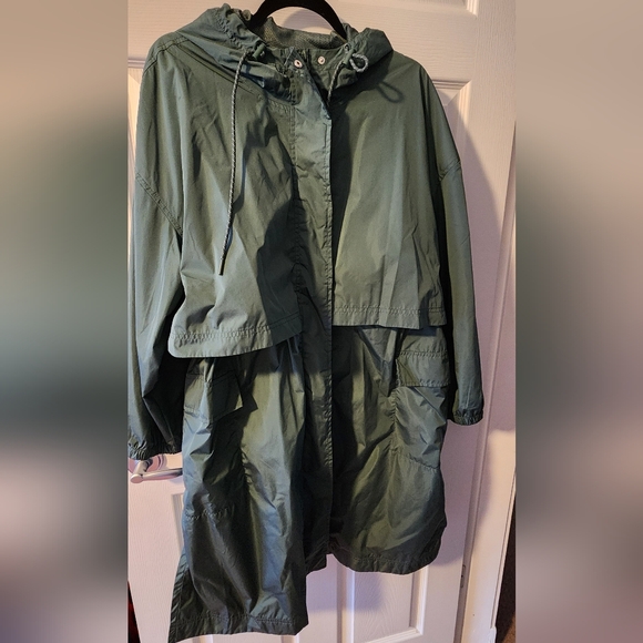 Old Navy Oversized Water-Resistant Hooded Coat Terrestrial Green XL - Picture 5 of 10